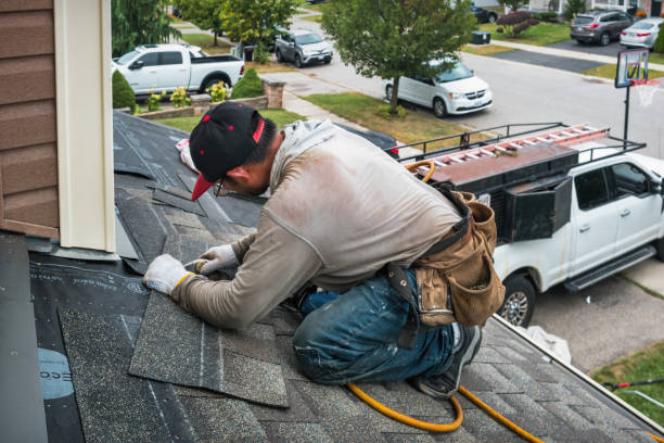 Professional Storm Damage Roof Repair technician working in Ellisburg, NJ